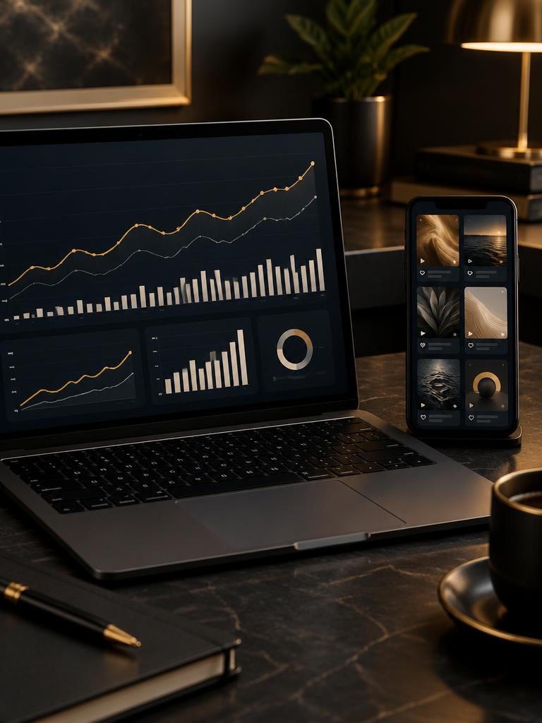 Social content and organic growth analytics workspace